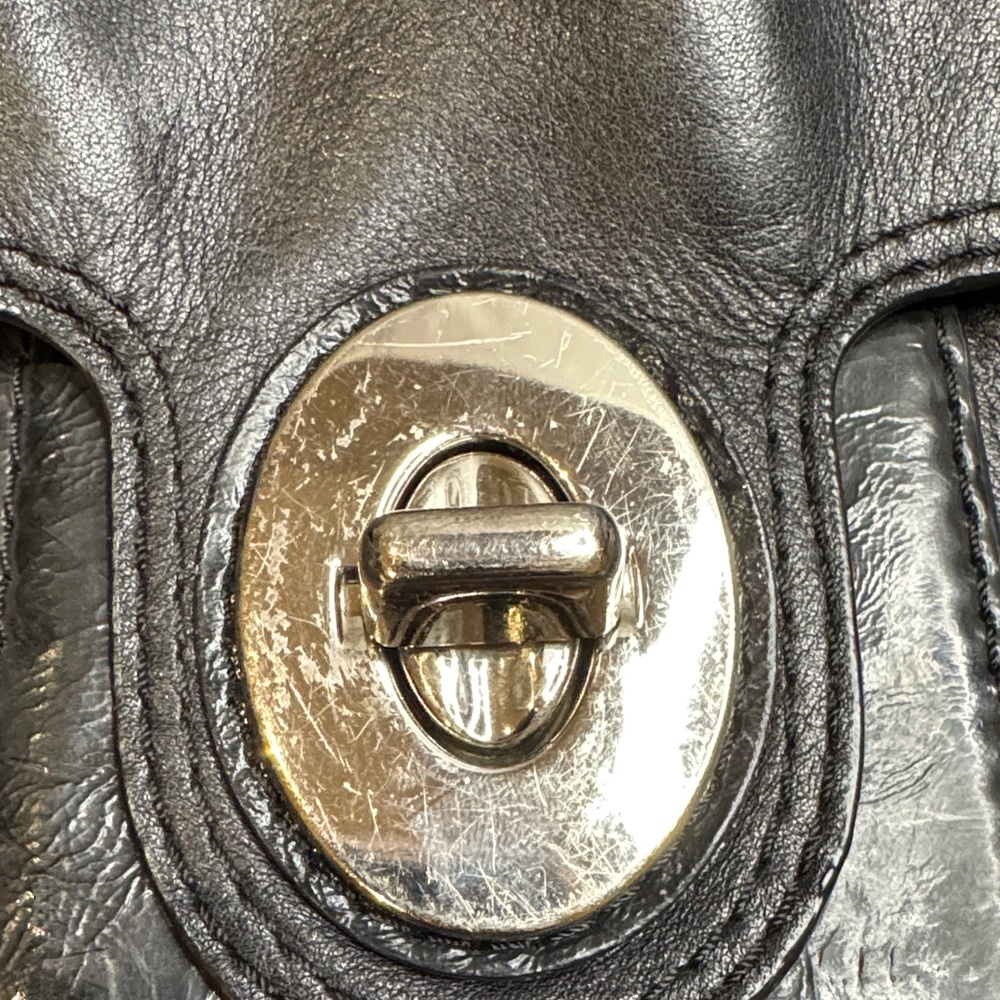 Coach Black Leather Shoulder Bag - Picture 3 of 10